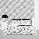 Thumbnail 1 of LOTUS ชุดผ้านวมและผ้าปู รุ่น Black & White-LI-BW 02W (ผ้านวม ขนาด 70 x 90 + ผ้าปูที่นอน 3.5 ฟุต 3 ชิ้น)