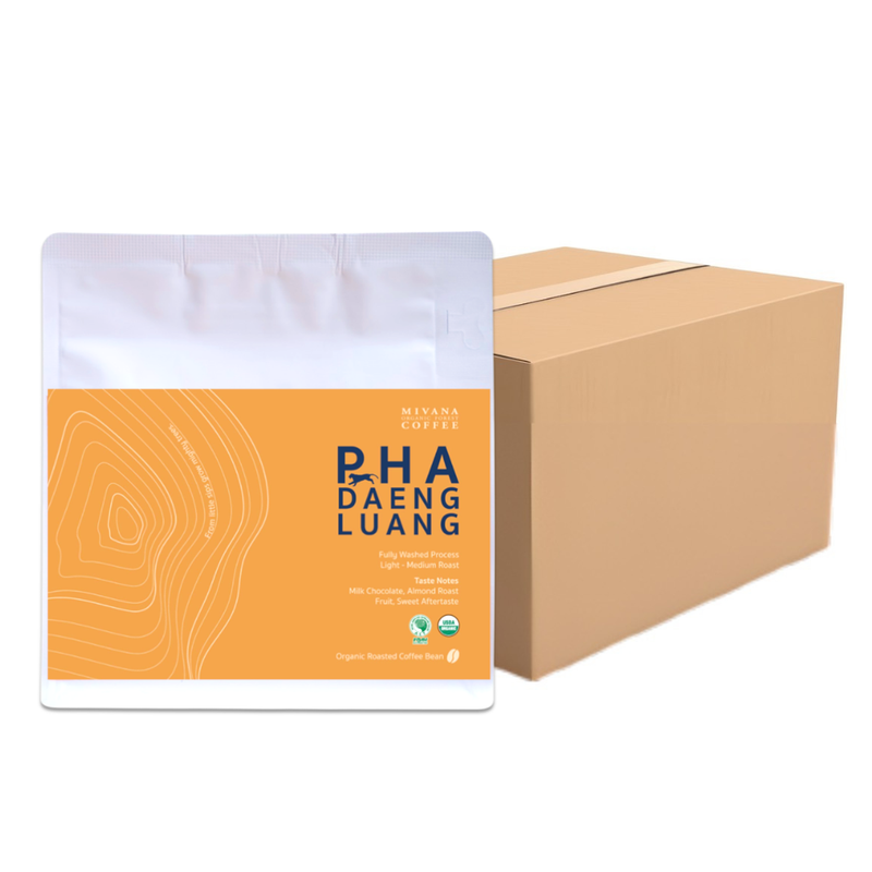 MIVANA COFFEE - PHA DAENG LUANG (LIGHT-MEDIUM ROAST) ORGANIC ARABICA ROASTED COFFEE BEANS 100g. X5