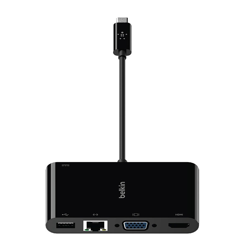 BELKIN Port Hub USB-C 4 in 1 Multifunctional Converter AVC004btBK Black