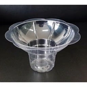 Thumbnail 2 of ลิงกล่องแก้ว ถ้วยพลาสติกใสสำหรับใส่บิงซู/น้ำแข็งใส รูปทรงดอกไม้ ไซส์ L [50 ชิ้น]