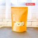 Thumbnail 1 of Matapat ถุงคราฟท์ (16x24 (บรรจุ50ใบ)) ถุงซิปล็อคตั้งได้ Matapat ถุงคราฟท์ (16x24 (บรรจุ50ใบ))หน้าต่างใส มีซิปล็อค เคลือบด้านใน ถุงคราฟ ถุงขนม ซองขนม ซองเมล็ดพันธุ์