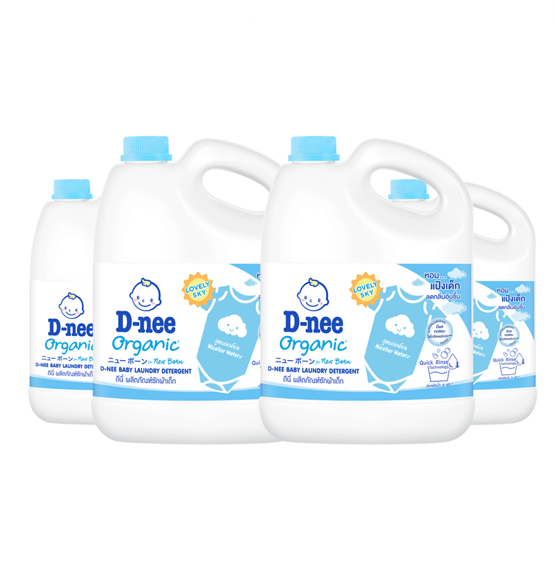 [Case] D-nee Baby Liquid Detergent 2,800ml.  x4, Blue
