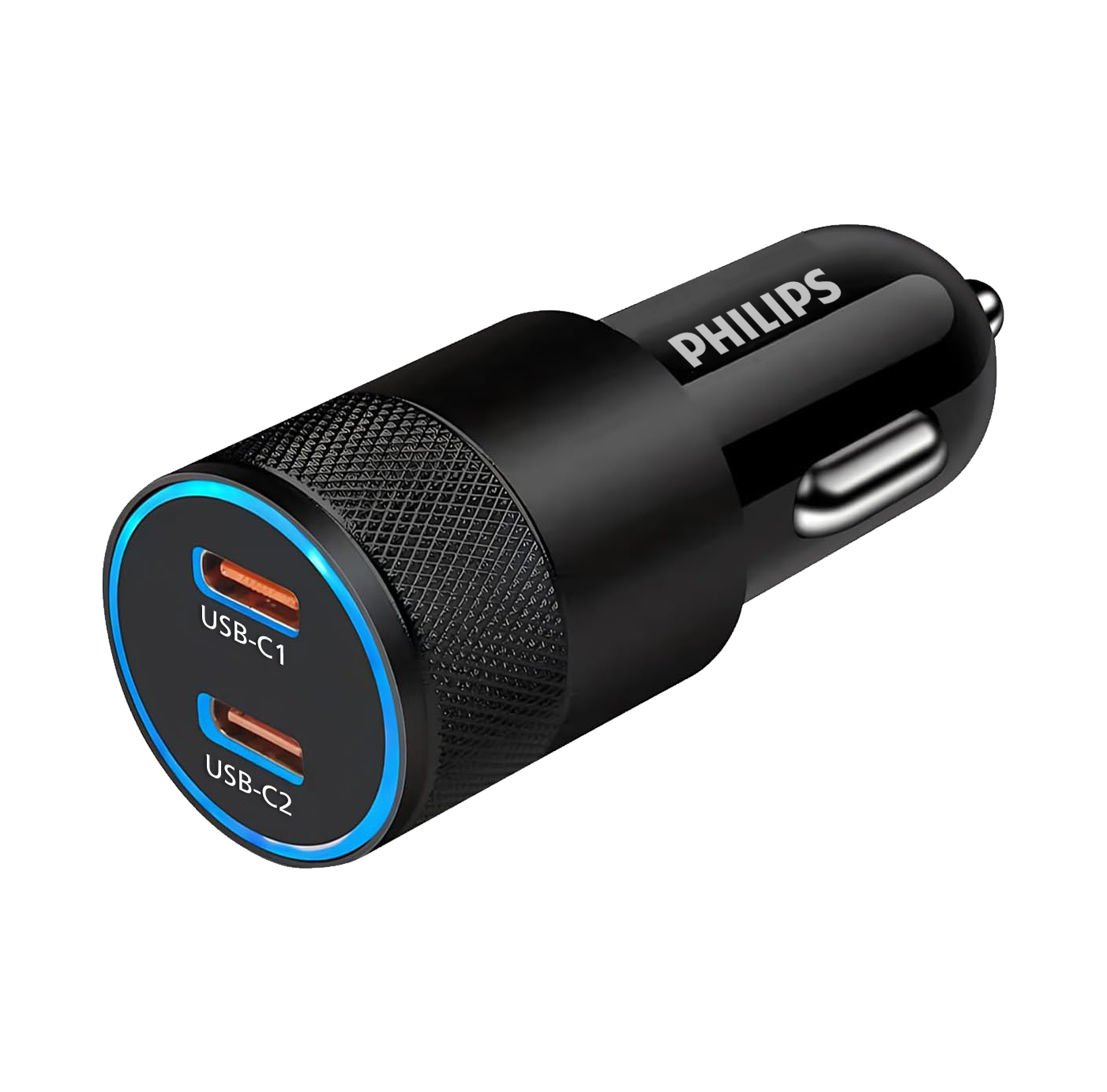 Philips ที่ชาร์จในรถยนต์ 60W Car Charger 2 Ports (USB-C) ชาร์จเร็ว รุ่น DLP5521C
