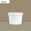 Thumbnail 1 of Matapat ถ้วยกระดาษสีขาว พร้อมฝา (ขาว/ 4oz) ถ้วยไอติม ถ้วยกระดาษคราฟท์สีขาว กระปุกคุกกี้ กระปุกขนม ถ้วยไอศรีม ถ้วยซุปมีฝาปิด (25ชุด)