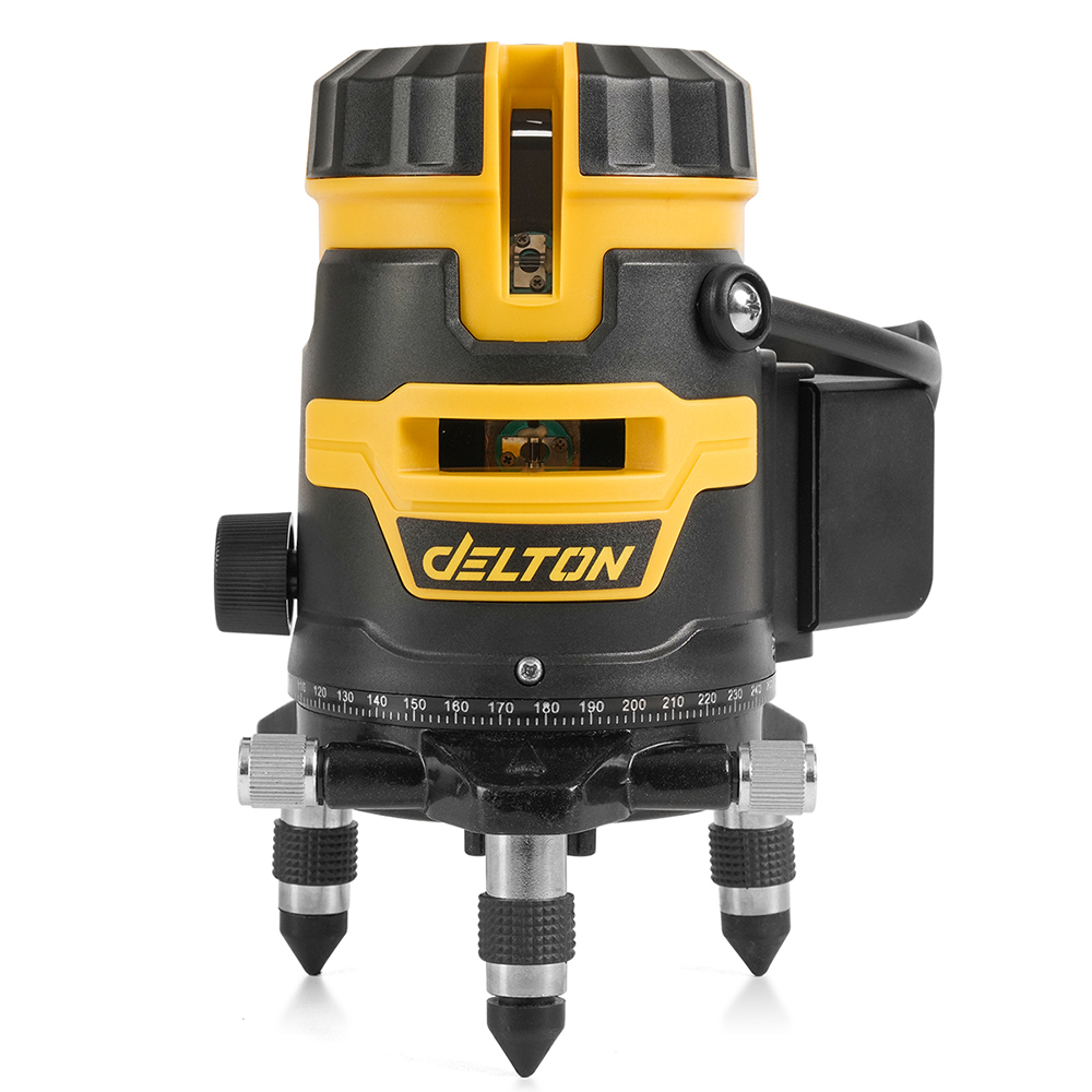 DELTON เครื่องวัดระดับเลเซอร์ 5 เส้น 360 องศา แสงสีเขียว รุ่น DTL-360G 5 Lines Green Laser Level แบตเตอรี่ใหญ่ 2 เท่า