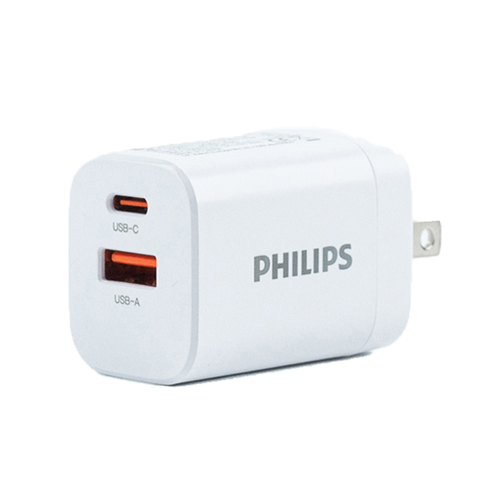PHILIPS Wall Charger 1 USB-A / 1 USB-C White