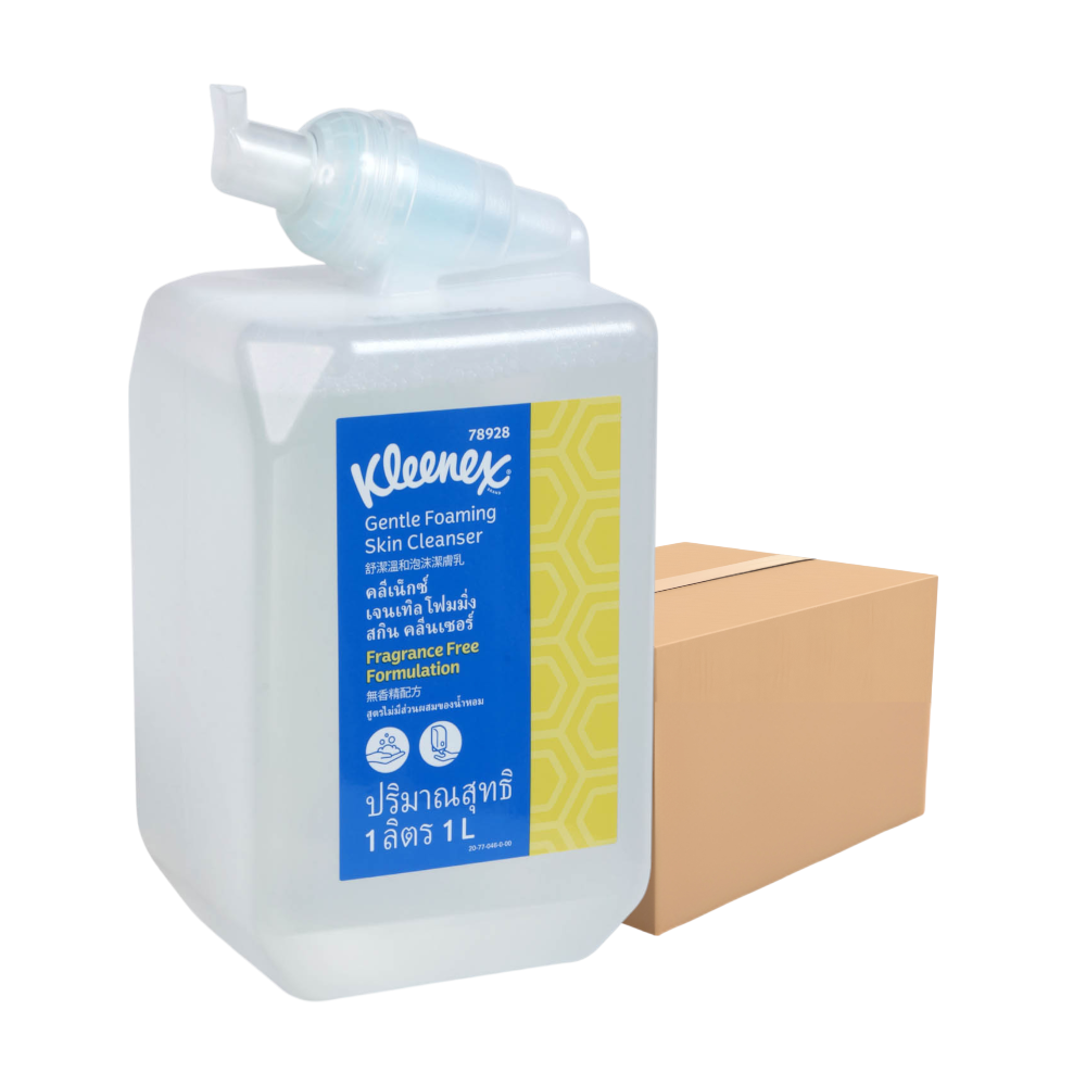 KLEENEX Gentle Foaming Skin Cleanser - Fragrance and Dye Free - Code 78928 -  1 Liter x 6
