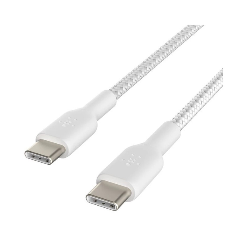 Belkin สายชาร์จ สายชาร์จเร็วพร้อมซิงค์ แบบเชือกถัก 100W USB-C to C Cable รองรับไอโฟน16-15 iPad Samsung รุ่น CAB014