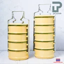 Thumbnail 1 of PT ware ปิ่นโตเคลือบสีเหลือง 14cm x 4ชั้น และ 5ชั้น  ตรานกเพนกวิน