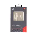 Thumbnail 3 of TECHPRO USB-A to Lightning Cable 3A Super Fast Charge 1 m White