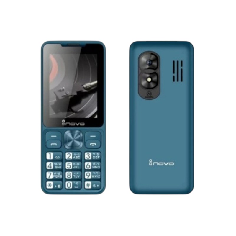 INOVO I-27 Disco มือถือปุ่มกดราคาถูกแถมหูฟัง ใช้ได้ 2 ซิม ชาร์จ type C ประกันศูนย์ 1ปี แถมชุดสายชาร์จ/คู่มือ Dark Blue