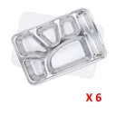 Thumbnail 2 of Empress World ถาดหลุมสแตนเลส 6 ช่อง ที่วางช้อนส้อม พร้อมฝาปิดพลาสติก x 6