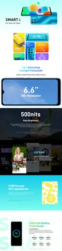 Thumbnail 2 of Infinix Smart 6 (3/64GB)-Ocean Wave รับฟรี! ซิมเทพทรู เน็ตไม่อั้น 2MB นาน 3 เดือน