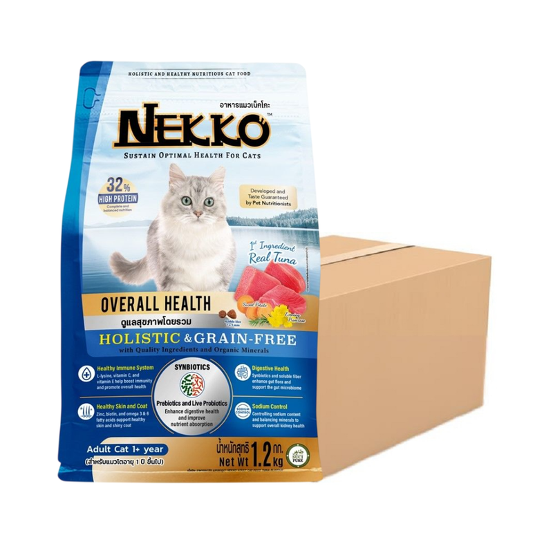 [6 ถุง] NEKKO Holistic & Grain-Free สูตรดูแลสุขภาพโดยรวม 1.2 กิโลกรัม