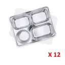 Thumbnail 2 of Empress World ถาดหลุมสแตนเลส 4 ช่อง รุ่น A ฝาปิดพลาสติก x 12