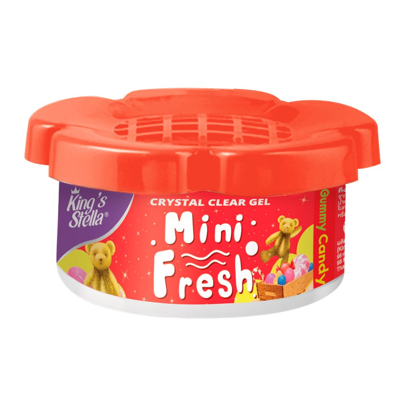 King's Stella (คิงส์สเตลล่า) MINI FRESH GEL เจลน้ําหอม เจลหอมปรับอากาศ เจลปรับอากาศ กลิ่นหอม กระปุกดอกไม้ 60g Gummy Candy 60g.