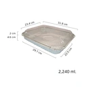 Thumbnail 2 of STAR PRODUCT Half-Pan Size Aluminium Foil Tray with Lid No.4603-P x 5