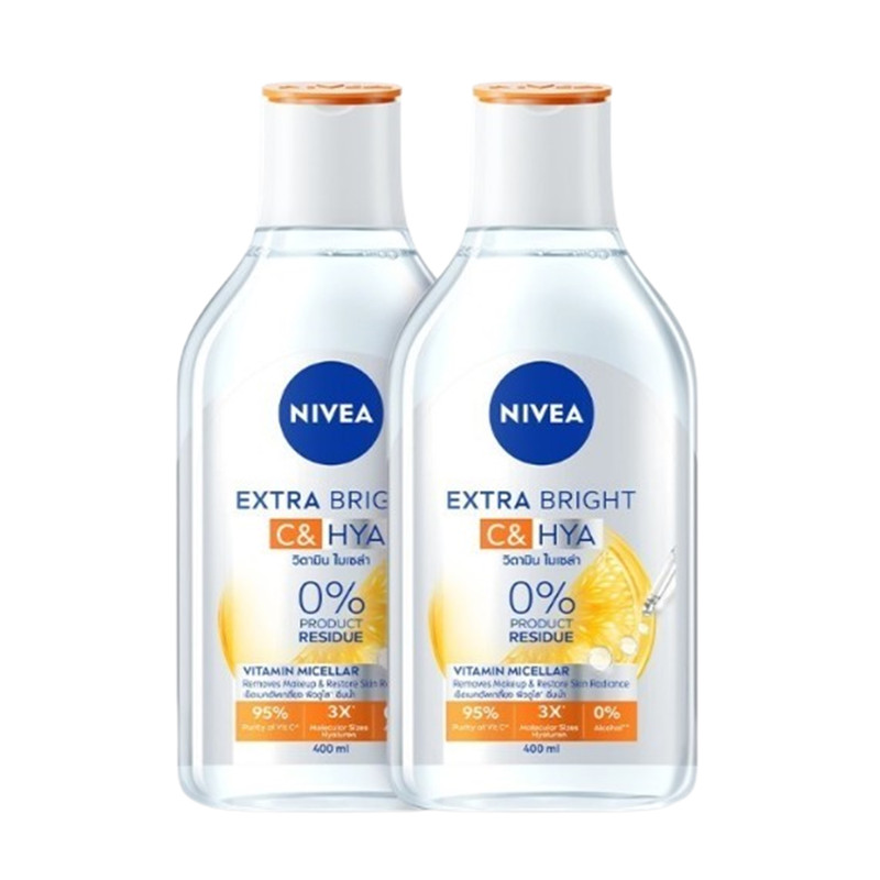 Nivea Extra Bright C and Hya Vitamin Micellar 400 ml x 2