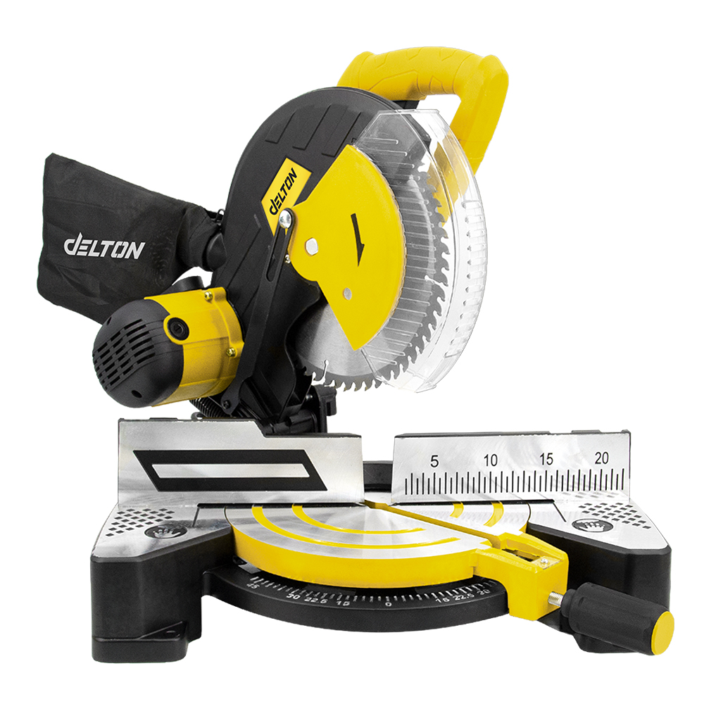 DELTON แท่นตัดองศา 10 นิ้ว รุ่น DMS-255D เลื่อยองศา รุ่นงานหนัก 2,200 วัตต์ แถมฟรี!! ใบเลื่อยตัดไม้ 10 นิ้ว 60 ฟัน 1 ใบ