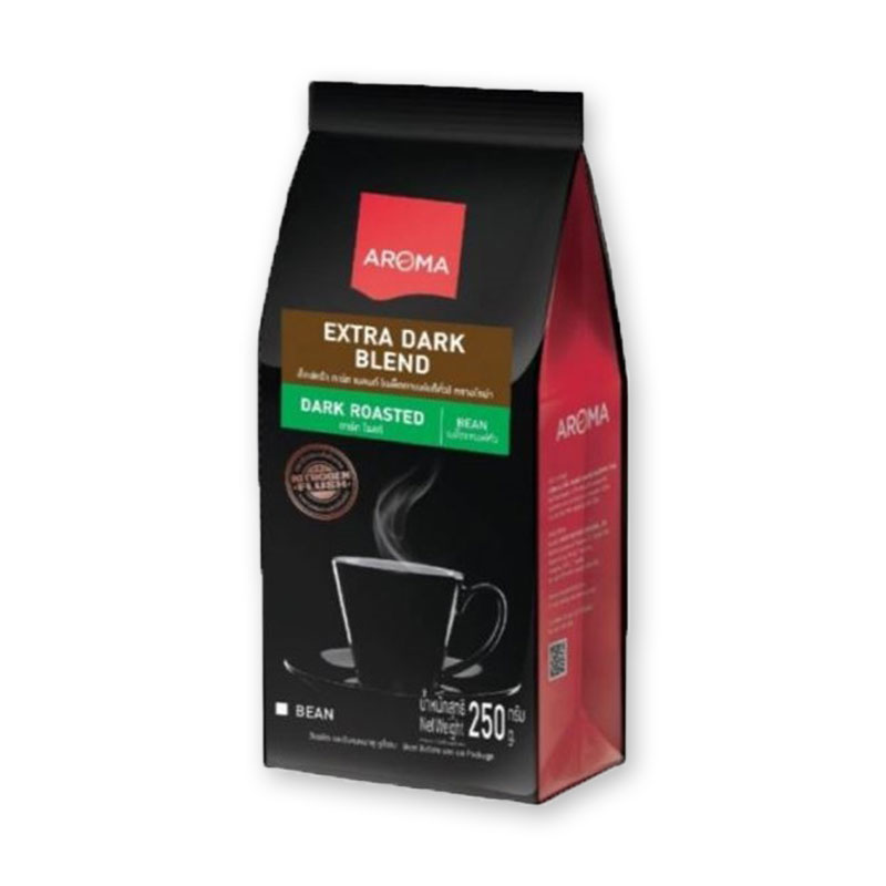 เมล็ดกาแฟคั่ว Extra Dark Blend 1 kg. (4ซองx250กรัม)