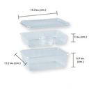 Thumbnail 4 of เอโร่ กล่องพลาสติกใส พีพี 2 ชั้น 2 ช่อง 750 มล. x 25