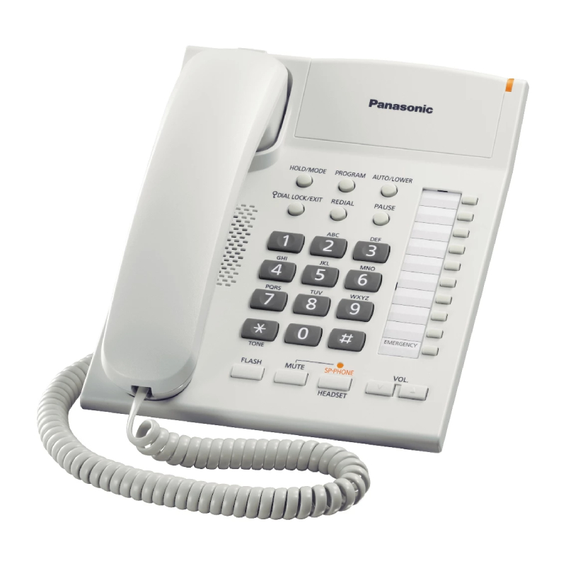 PANASONIC Single Line Corded Integrated Telephone Model KX-TS840MXW White