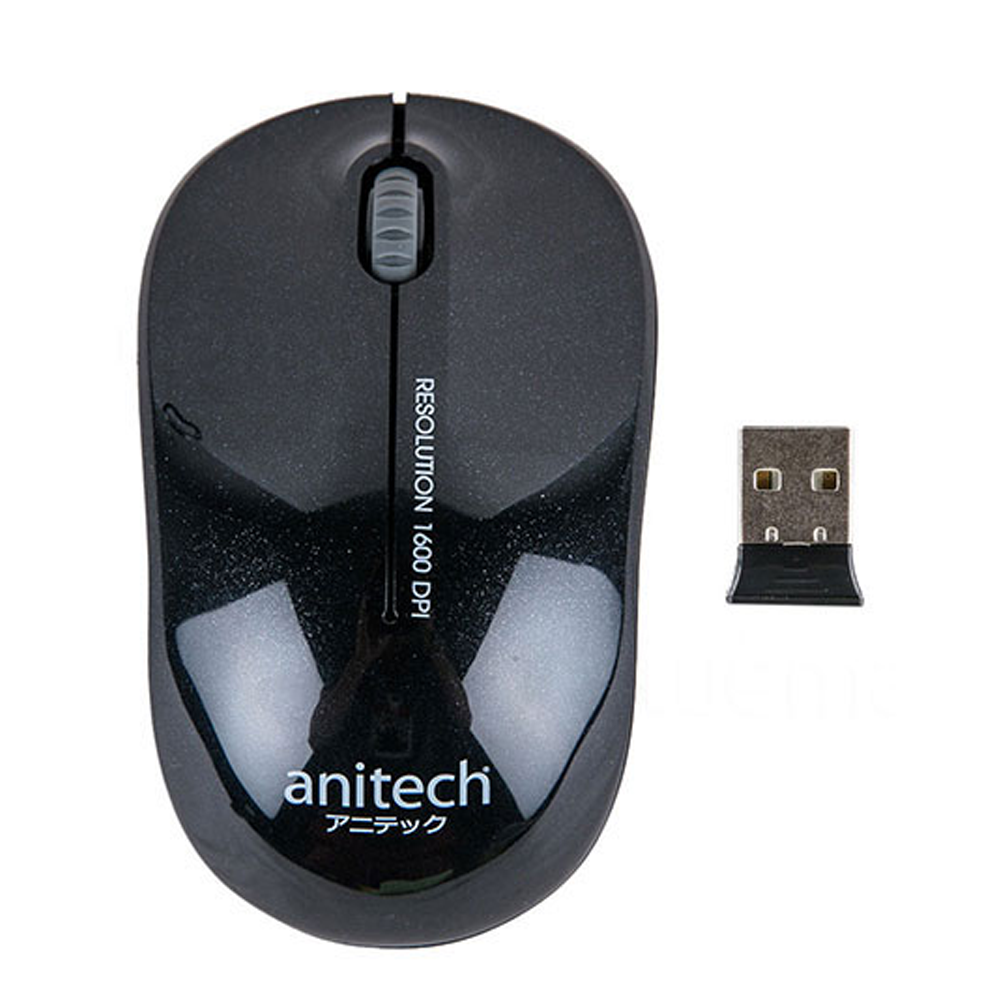 ANITECH WIRELESS MOUSE (เมาส์ไร้สาย) W213 WIRELESS (BLACK)