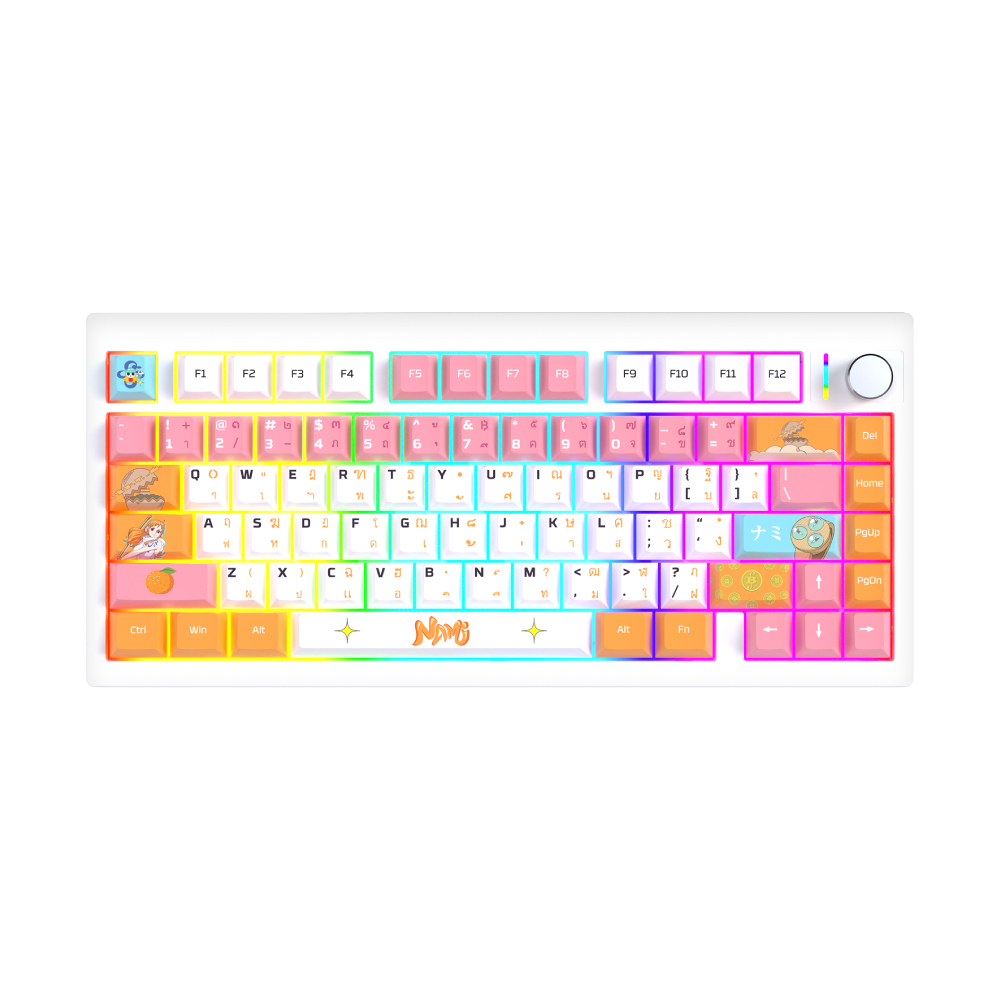 FANTECH × ONE PIECE Gaming Keyboard Mechanical Model Mk921 Nami Wireless Brown Switch