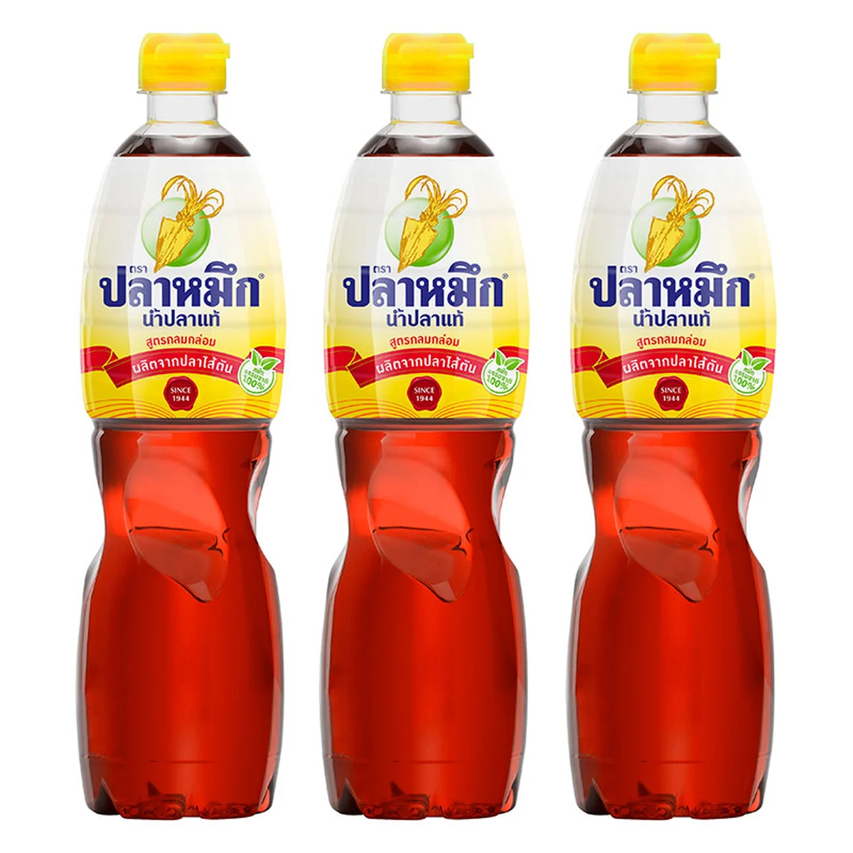 ปลาหมึก น้ําปลา สีเหลือง 700 มล. x 3