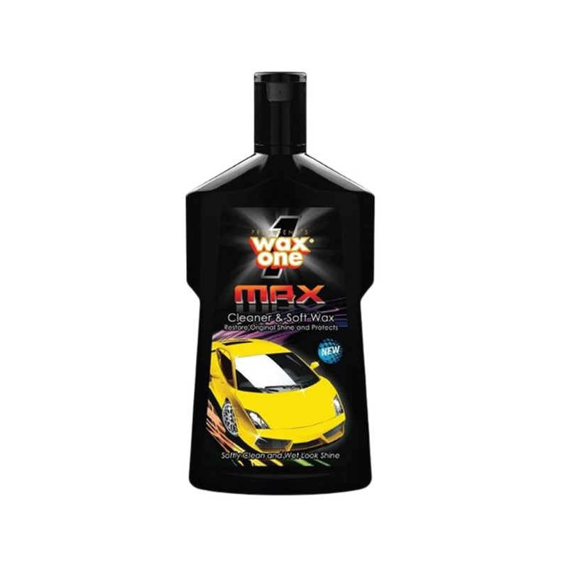 WaxOne Max Series ผลิตภัณฑ์ล้างขัดเคลือบรถยนต์ แชมพูรถผสมแว็กซ์ 2in1 แว็กซ์เคลือบเงารถยนต์ ขจัดคราบฝังแน่น 600ml