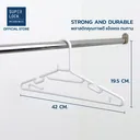 Thumbnail 3 of ซุปเปอร์ ล็อค ไม้แขวนเสื้อ พลาสติก รุ่น 5738 42 ซม. สีขาว x 24
