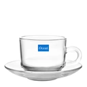 Thumbnail 2 of OCEAN Coffee Glass Tea Saucer5 & Stack Teacup 200 ml x 2