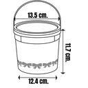 Thumbnail 3 of Panda Outlet ถังโบว์ใหญ่ (1,500 ml.) + ฝา + หู คละสี,ไม่เจาะรู (แพ็ค 12 ชิ้น)