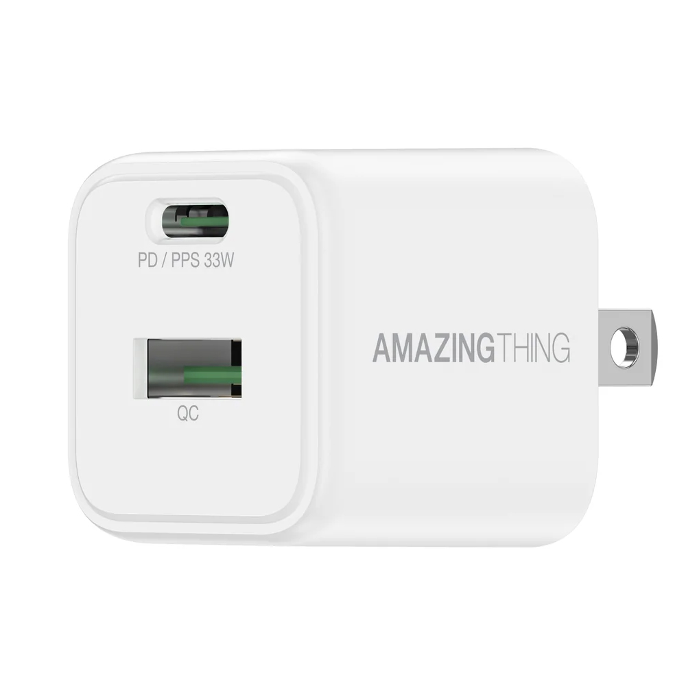 AMAZINGthing Wall USB Charger 1 USB-A (QC3.0A)(PD/PPS33W)Explorer Pro GaN White