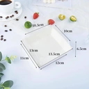 Thumbnail 1 of Ks Bakery กล่องใส่ขนมฝาปิดพลาสติก กล่องสี่เหลี่ยม ขาวสี่เหลี่ยม แพ็ค 50 ใบ