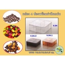Thumbnail 4 of Jomphan กล่องสี่เหลี่ยมสี่ช่องบรรจุอาหาร V.04 (สีช็อคโกแลต)