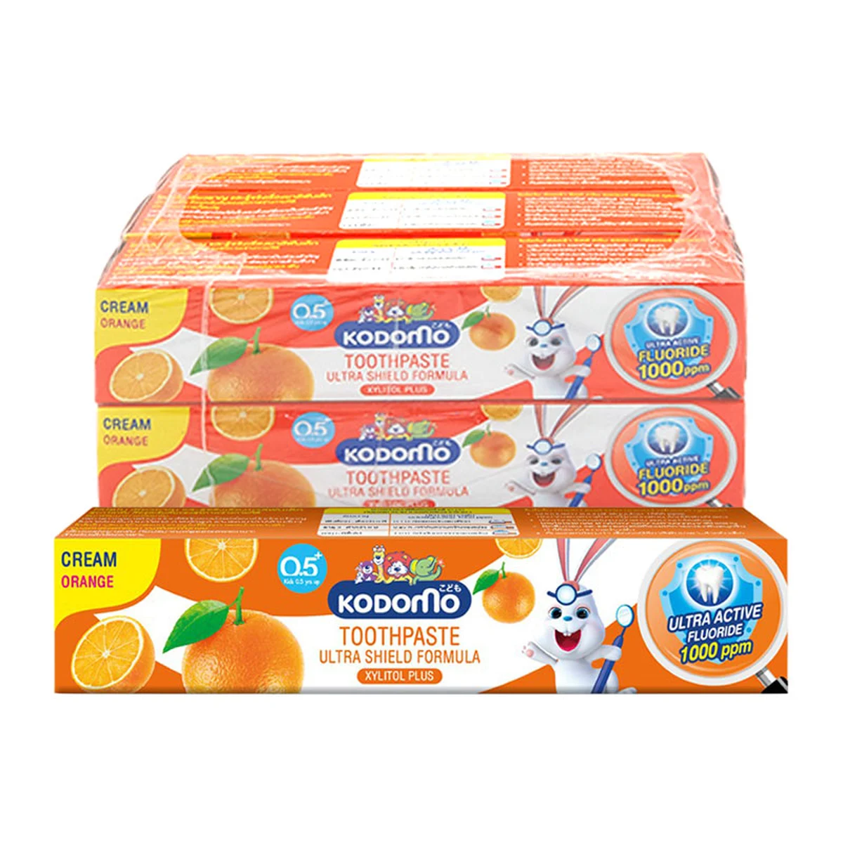 KODOMO Cream Toothpaste Orange Flavor 40 g x 6