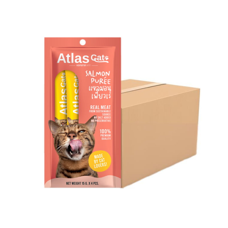 ATLAS CAT SALMON PUREE (15G.X4) x24