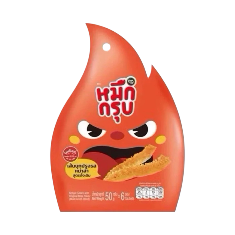 (6 ห่อ)Sunsu หมึกกรุบซันซุ  รสชาติใหม่ คละรสชาติได้ หมึกกรุบเส้นบุกปรุงรส ไขมันต่ํา บรรจุ 6 ซองต่อห่อ หม่าล่า(ดั้งเดิม)