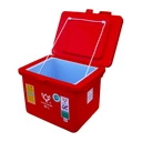 Thumbnail 2 of ตู้แช่บานพับหูจับ สีแดง 40 ล.