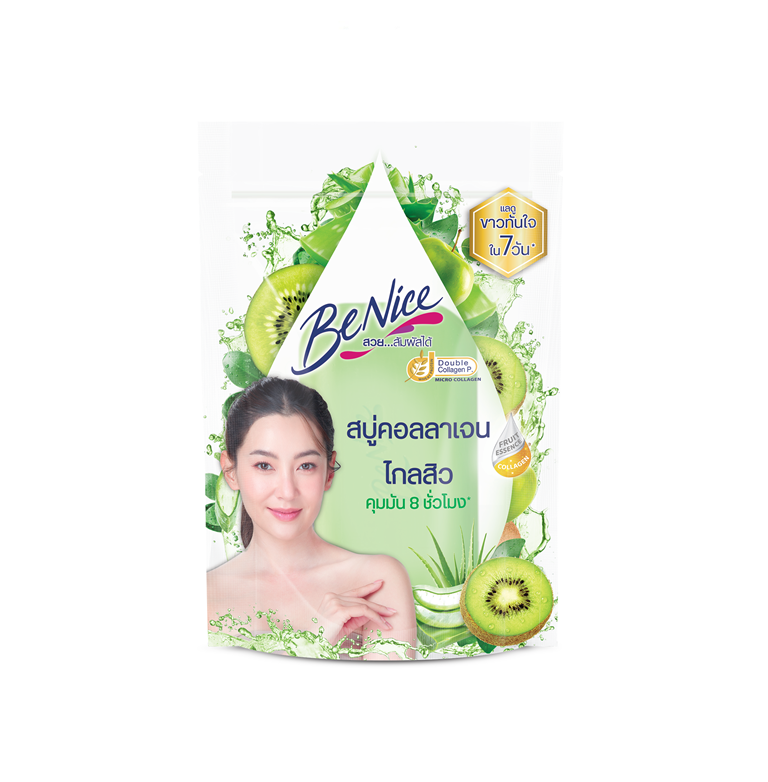 Benice Soap Fruit Collagen Kiwi & Aloevera 120 G.