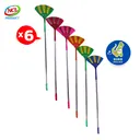 Thumbnail 1 of Dino Brand ไม้กวาดหยากไย่ปรับ 3 ด้ามเหล็ก คละสี x 6 ชิ้น