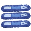 Thumbnail 3 of TOMKADA 60 cm Microfiber Flat Mop+ 60 cm Blue TC yarn Dust Mop Refill with aluminum pole 1.4 M. X 3SETS