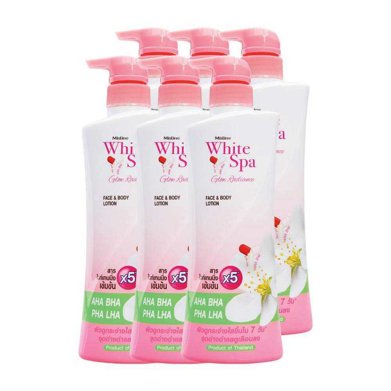 MISTINE WHITE SPA GLOW RADIANCE 400 ML x6