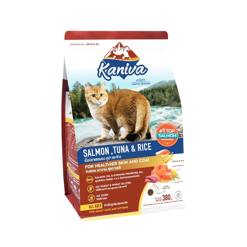 KANIVA Cat Food Salmon Tuna And Rice Recipe 380 g