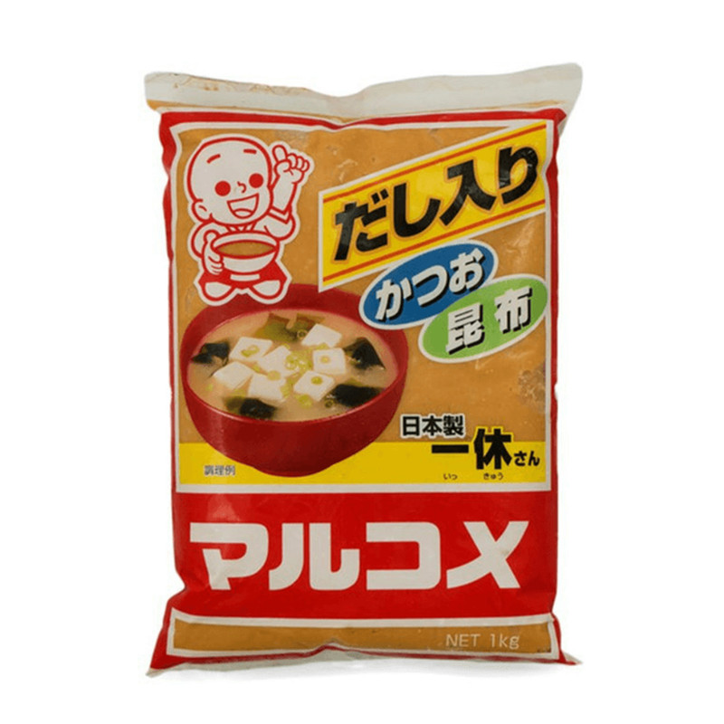 MARUSAN-AI Sanchan Dashi Iri Miso Made with Soybean, Dried Bonito Powder and Kelp Extract (Made in Japan) 1kg x 6 bags
