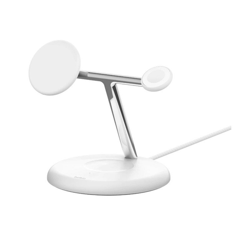 Belkin NEW แท่นชาร์จไร้สายรุ่นใหม่ ชาร์จเร็ว เทคโนโลยี Qi2 Pro New 3in1 Magnetic Wireless Charging Stand รุ่น WIZ023