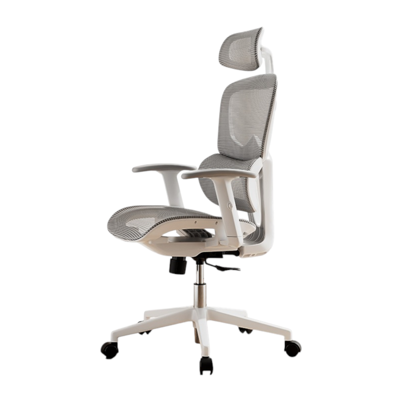Deli เก้าอี้สํานักงาน พร้อมพนักพิงศีรษะ รับประกัน1ปี สีเทา รุ่น KF258 1ตัว