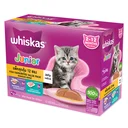Thumbnail 1 of WHISKAS Cat Food Pouch Kitten Mix Variety Tuna & Mackerel 80 g x 12