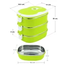 Thumbnail 2 of RRS ปิ่นโตเก็บความร้อน 3 ชั้น 2.7 ลิตร พร้อม ถ้วยบรรจุอาหาร 15 cm. - สีเขียว